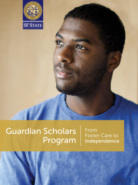 Cover for a brochure on the Guardian Scholars Program 